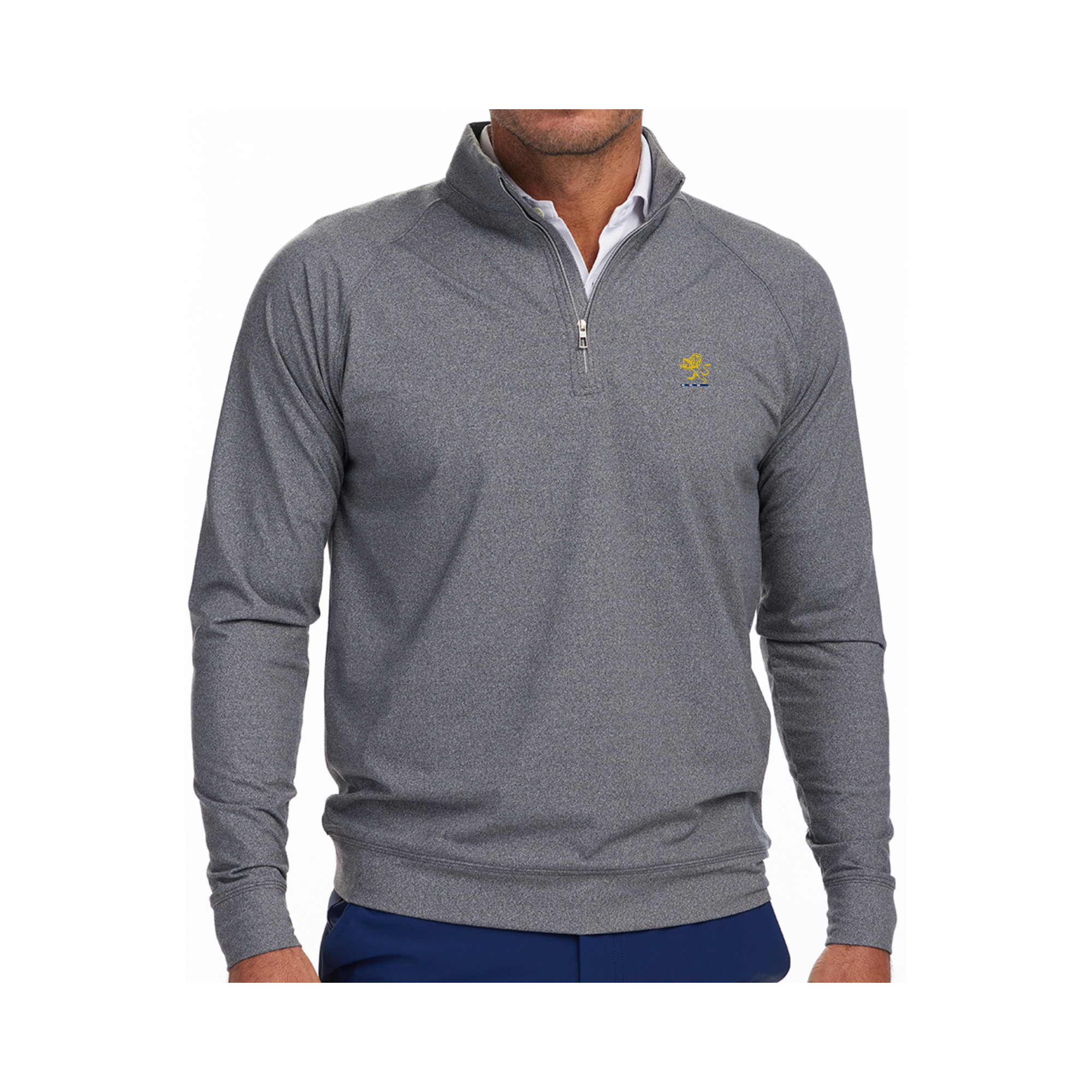 East India Club Holderness &amp; Bourne Westland Quarter Zip - Crest Left Breast